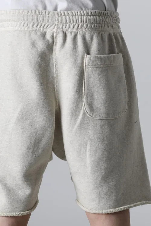SAINT Mxxxxxx 'SAINT' SWEAT SHORTS/GRY/BLK embroidered SAINT LOGO basic shorts, distressed gray/washed black S-XL, four needles and six threads throughout, produced by a major domestic factory, imported Tajima machine embroidery, washed and distressed, original version